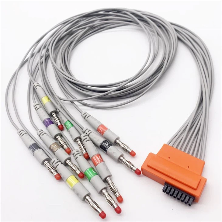 Cardioline ECG Leadwire 0.9m 10 Plwm Holter Cable 16 Pin Banana Connector
