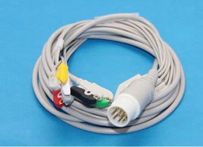 Mennen 900 Mae un-darn Sereis 3lead ECG Cable, AHA / IEC, SNAP / CLIP / grabber