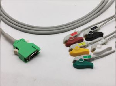 Cebl Addasydd ECG Cydnaws Nihon Kohden