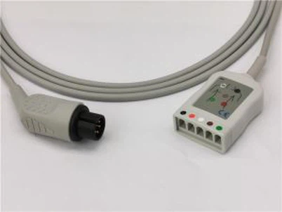Cebl Cefnffyrdd ECG Cydnaws Mindray Rownd 6 Pin