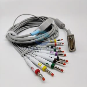 BTL-08 15-Pin AHA ICE10 Cebl EKG Arweiniol