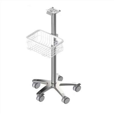 Monitro'r Claf Troli Ysbyty Uchder Cludadwy Addasadwy