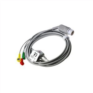 Philips 8Pin ECG Cable Leadwire 3 Arweinydd Snap